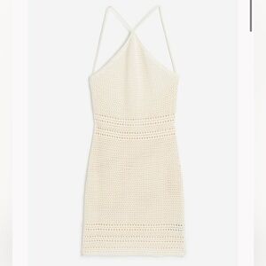H&M Crochet halter dress